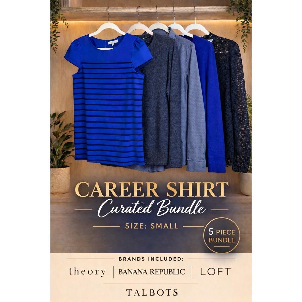 5 Pc Career Top Bundle S Theory LOFT Talbots Banana Republic Curated